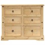 Cómoda cajonera Corona madera maciza de pino 110x43x91 cm by vidaXL, Storage trunks - Ref: Foro24-4005676, Price: 230,20 €, D...