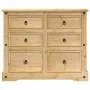 Massive Kiefernholz-Kommode Corona 110x43x91 cm von vidaXL, Aufbewahrungskisten - Ref: Foro24-4005676, Preis: 226,56 €, Rabat...
