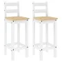 Taburetes altos 2 uds madera maciza de pino blanco by vidaXL, Furniture sets for kitchens and dining rooms - Ref: Foro24-4005...