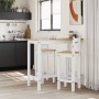 Zwei hohe Hocker aus massivem Kiefernholz von vidaXL, Möbelsets für Küchen und Esszimmer - Ref: Foro24-4005695, Preis: 110,40...
