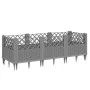 Blumenkasten mit hellgrauen PP-Stiften 123,5x43,5x43,5 cm von vidaXL, Töpfe und Pflanzgefäße - Ref: Foro24-368018, Preis: 54,...