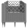 Jardinera con clavijas PP gris claro 123,5x43,5x43,5 cm by vidaXL, Pots and planters - Ref: Foro24-368018, Price: 54,75 €, Di...