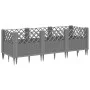 Jardinera con clavijas PP gris claro 123,5x43,5x43,5 cm by vidaXL, Pots and planters - Ref: Foro24-368018, Price: 54,75 €, Di...