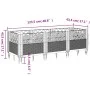 Jardinera con clavijas PP gris claro 123,5x43,5x43,5 cm by vidaXL, Pots and planters - Ref: Foro24-368018, Price: 54,75 €, Di...