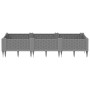 Blumenkasten mit hellgrauen PP-Stiften 125x40x28,5 cm von vidaXL, Töpfe und Pflanzgefäße - Ref: Foro24-368013, Preis: 47,84 €...