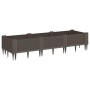Blumenkasten mit braunen PP-Stiften 125x40x28,5 cm von vidaXL, Töpfe und Pflanzgefäße - Ref: Foro24-368011, Preis: 47,84 €, R...