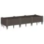 Jardinera con clavijas PP marrón 125x40x28,5 cm de vidaXL, Maceteros y jardineras - Ref: Foro24-368011, Precio: 46,91 €, Desc...