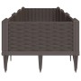 Blumenkasten mit braunen PP-Stiften 125x40x28,5 cm von vidaXL, Töpfe und Pflanzgefäße - Ref: Foro24-368011, Preis: 47,84 €, R...
