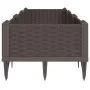 Jardinera con clavijas PP marrón 125x40x28,5 cm de vidaXL, Maceteros y jardineras - Ref: Foro24-368011, Precio: 46,91 €, Desc...