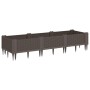 Blumenkasten mit braunen PP-Stiften 125x40x28,5 cm von vidaXL, Töpfe und Pflanzgefäße - Ref: Foro24-368011, Preis: 47,84 €, R...
