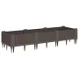 Jardinera con clavijas PP marrón 125x40x28,5 cm de vidaXL, Maceteros y jardineras - Ref: Foro24-368011, Precio: 46,91 €, Desc...