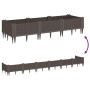 Jardinera con clavijas PP marrón 125x40x28,5 cm by vidaXL, Pots and planters - Ref: Foro24-368011, Price: 47,84 €, Discount: %