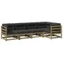 Gartensofa-Set, 5-teilig, mit Kissen, imprägnierte Kiefernholzmöbel von vidaXL, Gartensets - Ref: Foro24-3299437, Preis: 501,...