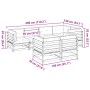 Gartensofa-Set, 7-teilig, mit Kissen, imprägnierte Kiefernholzmöbel von vidaXL, Gartensets - Ref: Foro24-3299496, Preis: 743,...