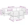 Set de sofás jardín 7 pzas con cojines madera pino impregnada by vidaXL, Garden sets - Ref: Foro24-3299496, Price: 736,59 €, ...