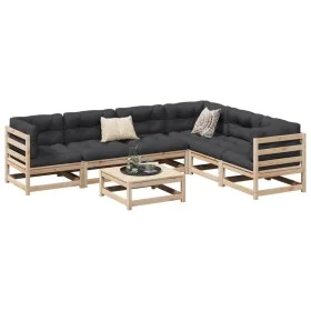 Juego de sofás de jardín 7 piezas madera maciza de pino by vidaXL, Garden sets - Ref: Foro24-3299463, Price: 383,72 €, Discou...