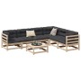 7-teiliges Gartensofa-Set aus massivem Kiefernholz. von vidaXL, Gartensets - Ref: Foro24-3299463, Preis: 389,23 €, Rabatt: %