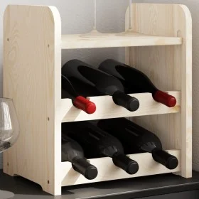 Botellero con tablero superior madera maciza pino 33x25x37 cm by vidaXL, Wine racks - Ref: Foro24-4007554, Price: 18,82 €, Di...