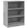 Grau-betonfarbener Holzwerkstoffschrank 77x48x102 cm von vidaXL, Kommoden-Organizer und Bar-Kleiderbügel - Ref: Foro24-840824...