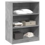 Grau-betonfarbener Holzwerkstoffschrank 77x48x102 cm von vidaXL, Kommoden-Organizer und Bar-Kleiderbügel - Ref: Foro24-840824...