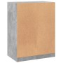Grau-betonfarbener Holzwerkstoffschrank 77x48x102 cm von vidaXL, Kommoden-Organizer und Bar-Kleiderbügel - Ref: Foro24-840824...