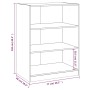 Grau-betonfarbener Holzwerkstoffschrank 77x48x102 cm von vidaXL, Kommoden-Organizer und Bar-Kleiderbügel - Ref: Foro24-840824...