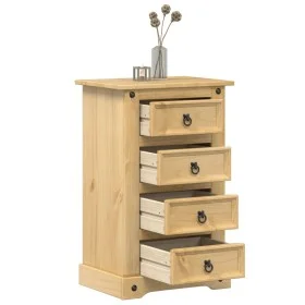 Mesita de noche Corona madera maciza de pino 53x39x84 cm by vidaXL, Nightstands - Ref: Foro24-4005660, Price: 111,84 €, Disco...