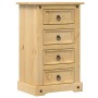 Mesita de noche Corona madera maciza de pino 53x39x84 cm de vidaXL, Mesitas de noche - Ref: Foro24-4005660, Precio: 113,56 €,...