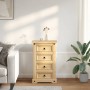 Mesita de noche Corona madera maciza de pino 53x39x84 cm de vidaXL, Mesitas de noche - Ref: Foro24-4005660, Precio: 113,56 €,...