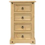 Mesita de noche Corona madera maciza de pino 53x39x84 cm de vidaXL, Mesitas de noche - Ref: Foro24-4005660, Precio: 113,56 €,...