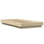 Sonoma oak wood bed frame with LED lights 90x190 cm by vidaXL, Beds and slatted bases - Ref: Foro24-3281149, Price: 150,02 €,...