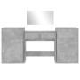 Juego de tocador de 4 piezas madera de ingeniería gris hormigón by vidaXL, Bedroom furniture sets - Ref: Foro24-3276528, Pric...