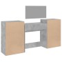 Juego de tocador de 4 piezas madera de ingeniería gris hormigón by vidaXL, Bedroom furniture sets - Ref: Foro24-3276528, Pric...