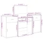 4-teiliges Badezimmerset aus grauem Beton-Verbundholzspielzeug von vidaXL, Schlafzimmermöbel-Sets - Ref: Foro24-3276528, Prei...