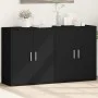 Ingenieurholz-Sideboard, 2 Stück, schwarz, 60x31x70 cm. von vidaXL, Sideboards - Ref: Foro24-3276540, Preis: 143,47 €, Rabatt: %