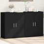 Ingenieurholz-Sideboard, 2 Stück, schwarz, 60x31x70 cm. von vidaXL, Sideboards - Ref: Foro24-3276540, Preis: 146,23 €, Rabatt: %