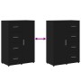 Schränke 2 Einheiten aus schwarzem Ingenieurholz 60x31x84 cm von vidaXL, Sideboards - Ref: Foro24-3276589, Preis: 191,25 €, R...
