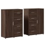 Aparadores 2 uds madera de ingeniería marrón roble 60x31x84 cm by vidaXL, Sideboards - Ref: Foro24-3276594, Price: 216,75 €, ...