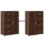 Aparadores 2 uds madera de ingeniería marrón roble 60x31x84 cm by vidaXL, Sideboards - Ref: Foro24-3276594, Price: 212,66 €, ...