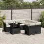 Set de sofás de jardín 8 piezas y cojines ratán sintético negro by vidaXL, Garden sets - Ref: Foro24-3266426, Price: 574,70 €...