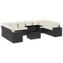 Set de sofás de jardín 11 pzas y cojines ratán sintético negro by vidaXL, Garden sets - Ref: Foro24-3269406, Price: 719,21 €,...