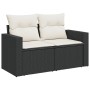 Set de sofás de jardín 11 pzas y cojines ratán sintético negro by vidaXL, Garden sets - Ref: Foro24-3274579, Price: 584,77 €,...