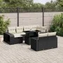 Gartensofagarnitur 11-teilig mit schwarzen Kissen aus synthetischem Rattan von vidaXL, Gartensets - Ref: Foro24-3276502, Prei...