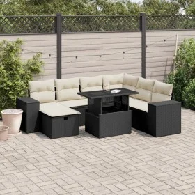 Set de sofás de jardín 8 piezas y cojines ratán sintético negro by vidaXL, Garden sets - Ref: Foro24-3275316, Price: 541,77 €...