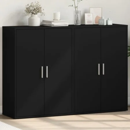 Aparadores 2 unidades madera de ingeniería negro 60x31x84 cm by vidaXL, Sideboards - Ref: Foro24-3276568, Price: 152,30 €, Di...