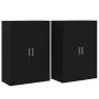 Aparadores 2 unidades madera de ingeniería negro 60x31x84 cm by vidaXL, Sideboards - Ref: Foro24-3276568, Price: 152,30 €, Di...