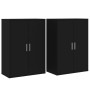 Schränke 2 Einheiten aus schwarzem Ingenieurholz 60x31x84 cm von vidaXL, Sideboards - Ref: Foro24-3276568, Preis: 155,59 €, R...