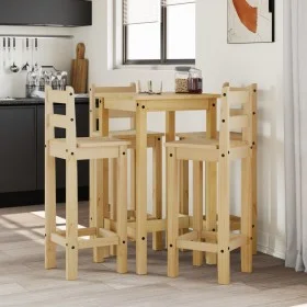 Set de bar 5 piezas madera maciza de pino by vidaXL, Furniture sets for kitchens and dining rooms - Ref: Foro24-3217069, Pric...
