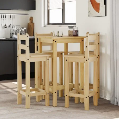 5-teiliges Massivholz-Bar-Set aus Kiefernholz von vidaXL, Möbelsets für Küchen und Esszimmer - Ref: Foro24-3217069, Preis: 27...
