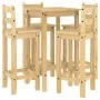 5-teiliges Massivholz-Bar-Set aus Kiefernholz von vidaXL, Möbelsets für Küchen und Esszimmer - Ref: Foro24-3217069, Preis: 27...